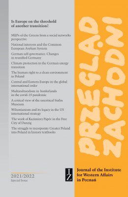 Special 2021/2022 issue of Przegląd Zachodni - Is Europe on the threshold of another transition?